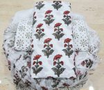 Hand Block Cotton Suit with Chiffon Dupatta