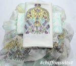Hand Block Cotton Suit with Chiffon Dupatta