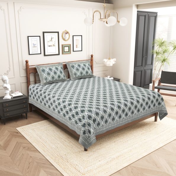 pure cotton king size bedsheet