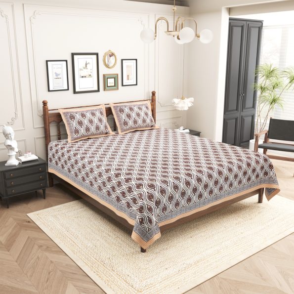 pure cotton king size bedsheet