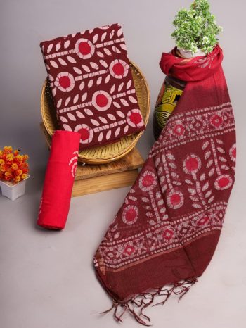 hand block cotton suit
